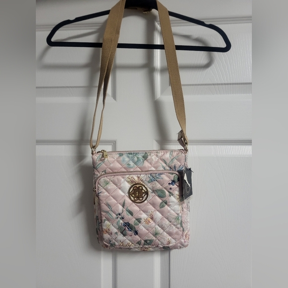 Nanette Lepore - NWT- Pink, Floral,Adjustable,Washable Crossbody Bag - Picture 1 of 7